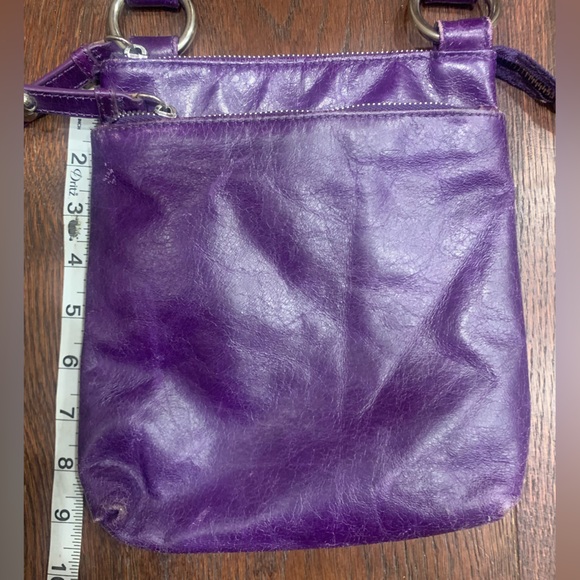 Hobo purple cross body in leather - Picture 5 of 10